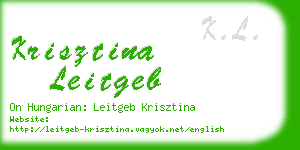 krisztina leitgeb business card